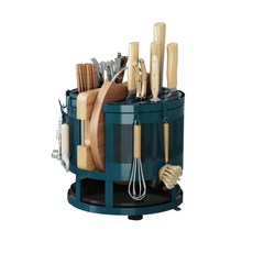 TtoJyo 旋轉式廚房用品多功能收納筒, 深綠色