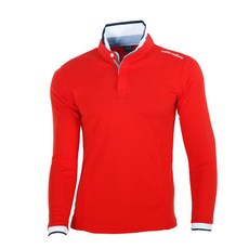 FERRA US 男士字母刺繡長袖翻領衫 CTHT2013S2