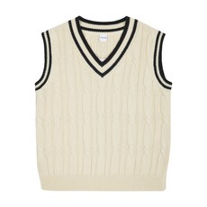 applepink 女童款麻花V領針織背心 R108