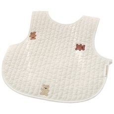 DALKOMBABY 圖案刺繡棉質絎縫圍兜