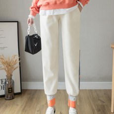 Get It Blue女款燈芯絨鬆緊運動孕婦褲