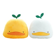 meongmoongs 寵物藏食布偶玩具 鴨子, 白色, 黃色, 1套