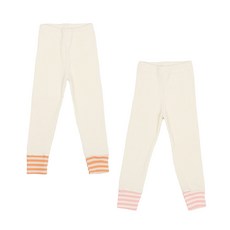 RAINBOW KIDS 孩童下擺拼色內搭褲 2入組