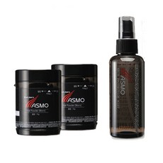 애즈모 흑채 파우더 15g x 2p + 브러쉬 세트, 1개, 4 자연갈색