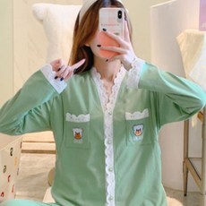 女款孕婦睡衣 家居服 可哺乳睡衣 上下套裝