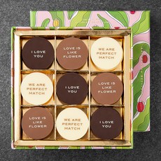 파리크라상 러브 닷 초콜릿 세트 90g + 쇼핑백, 1세트