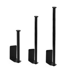 衛生紙廚房抹布架 L號+M號+S號+膠帶, 黑色, 1組