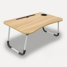 조앤홈 접이식 노트북 테이블 베드트레이 일반형, 라이트우드