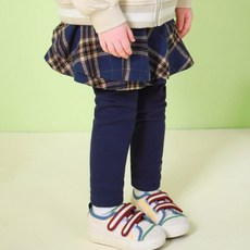 JELISPOON 女童格紋裙內搭褲