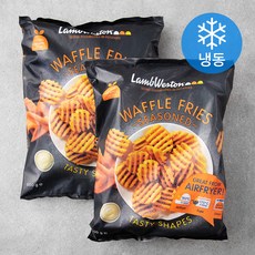 램웨스턴 와플모양 시즈닝 감자튀김 (냉동), 600g, 2개