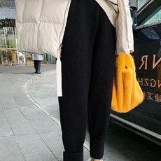 루나글램 임산부 와이드 레그 빔 니트 조거 팬츠 xcv241