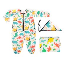 레인보우슈에뜨 아동용 전신 미술 가운 + 두건 + 스토퍼 + 파우치 세트, 쥬라기월드(가운)