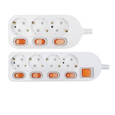 KUMHO 3切3座延長線 1.5m WI-MC21623+4切4座延長線 1.5m WI-MC21645, 1組