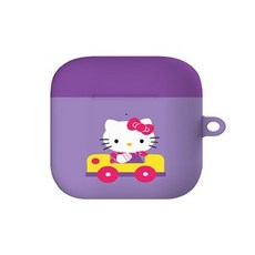 헬로키티 에어팟 팝컬러 무광 케이스, 퍼플