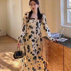 민성컴퍼니 임산부 하객 플라워 원피스