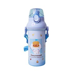 LiLFANT 兒童用大耳狗閃亮船錨一鍵式背帶水壺, 混合顏色, 480ml, 1個