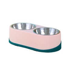 carno 寵物飼料碗 2入, 1個, 粉色