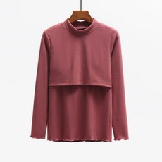 孕婦半高領哺乳衣