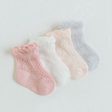 Dolphin whale 兒童款穿搭網眼襪4雙組