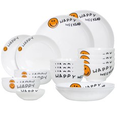 Luminarc 樂美雅 Smile 4人份晚餐餐具組 20件, 混合顏色, 7種, 1個