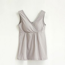 임산부 스트랩 코튼 레이스 런닝