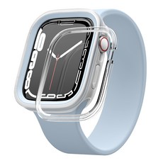 elago 智慧手錶 Duo 保護殼, 半透明 + 淺藍色