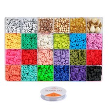 닥터피니 24구 19컬러 팔찌 목걸이 마스크스트랩 비즈공예 DIY 키트, 혼합색상, 1세트