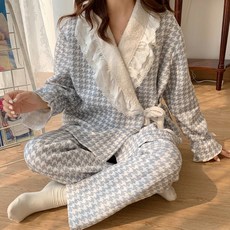 Minsung Company 孕婦格紋睡衣上下套裝