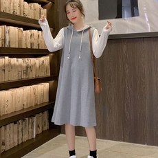 孕婦哺乳連帽連身裙