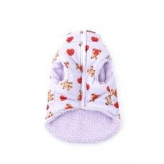 AMYLOVESPET Heart Bear 填充背心, 淺紫色