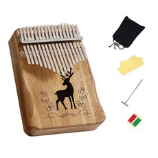 Medichit 相思木卡林巴琴 17音 鹿 + 配件組, 1個