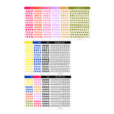 WANNATHIS 字母數字貼紙 14入組, 大寫數字, 1組