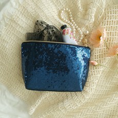 亮片素色化妝包