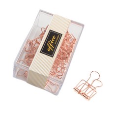 玫瑰金金屬框夾 20入, 1個, 19 x 40 mm