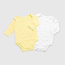 유니프랜드 유아용 베이직 슬럽 싱글 9부 바디슈트 2종 세트