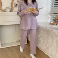 Minsung Company 孕婦抓皺領睡衣上下套裝