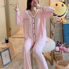 Min Sung Company孕婦實線睡衣上下套裝