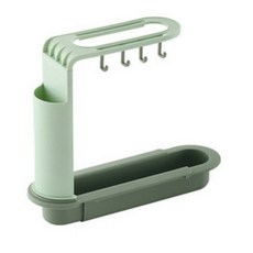 Temply 廚房水槽抹布菜瓜布置物架, 綠色, 1個