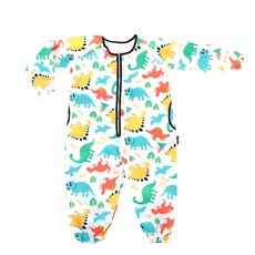 bebe chouette 孩童印花防水美術連身褲, 恐龍款