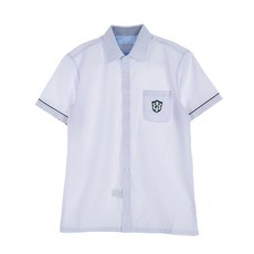 校服Mall男童款袖子線條亮點短袖校服襯衫