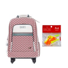 DAKS 女款格紋方形輪子波士頓包+高爾夫球釘 DKTCB-023L, 紅色（波士頓包）