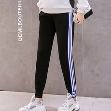 休閒寬鬆褲側線孕婦褲