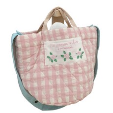 JH Company 粉彩花朵拼布2WAY手提包, 粉色