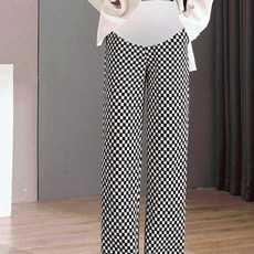 체크 캐주얼 임부복하의