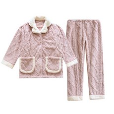 Minsung Company 孕婦麻花翻領睡衣套裝