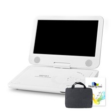 아이리버 포터블 DVD플레이어 + 파우치 + 블루라이트차단 액정필름 세트, IAD101(화이트)