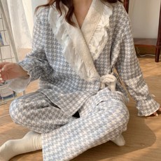 Minsung Company 孕婦格紋睡衣套裝
