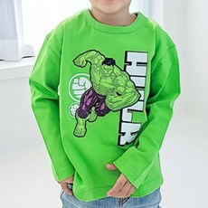 男童綠巨人浩克印花長袖T恤