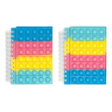 Crystal Fancy 6000泡泡POP泡泡紙筆記本 彩色+彩虹組, 隨機發貨, 1組