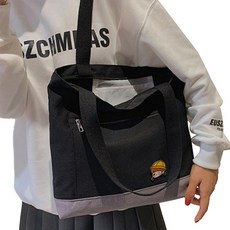 帆布單肩包, 黑色